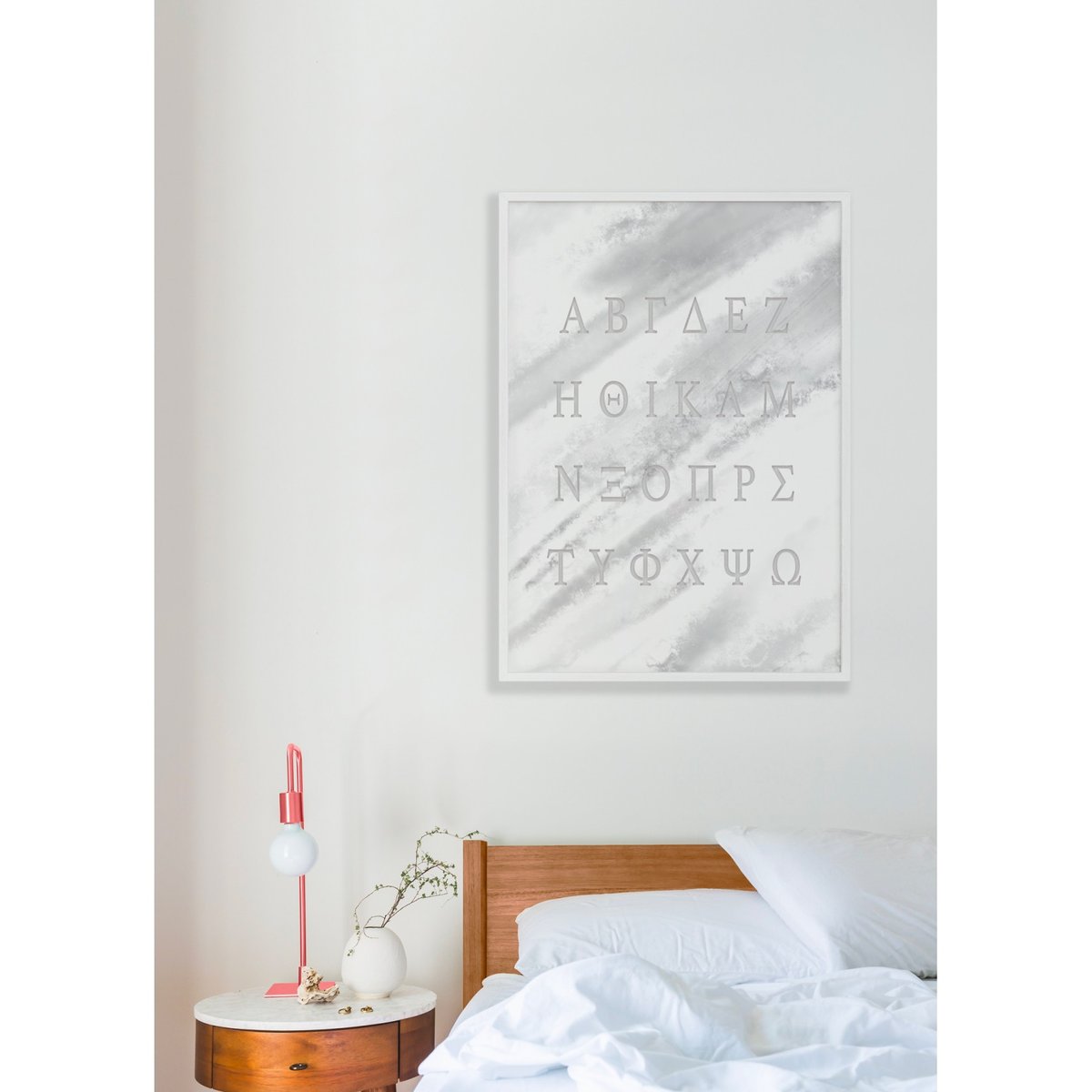 Affiche Alphabet Grec beta blanc, L'AFFICHERIE