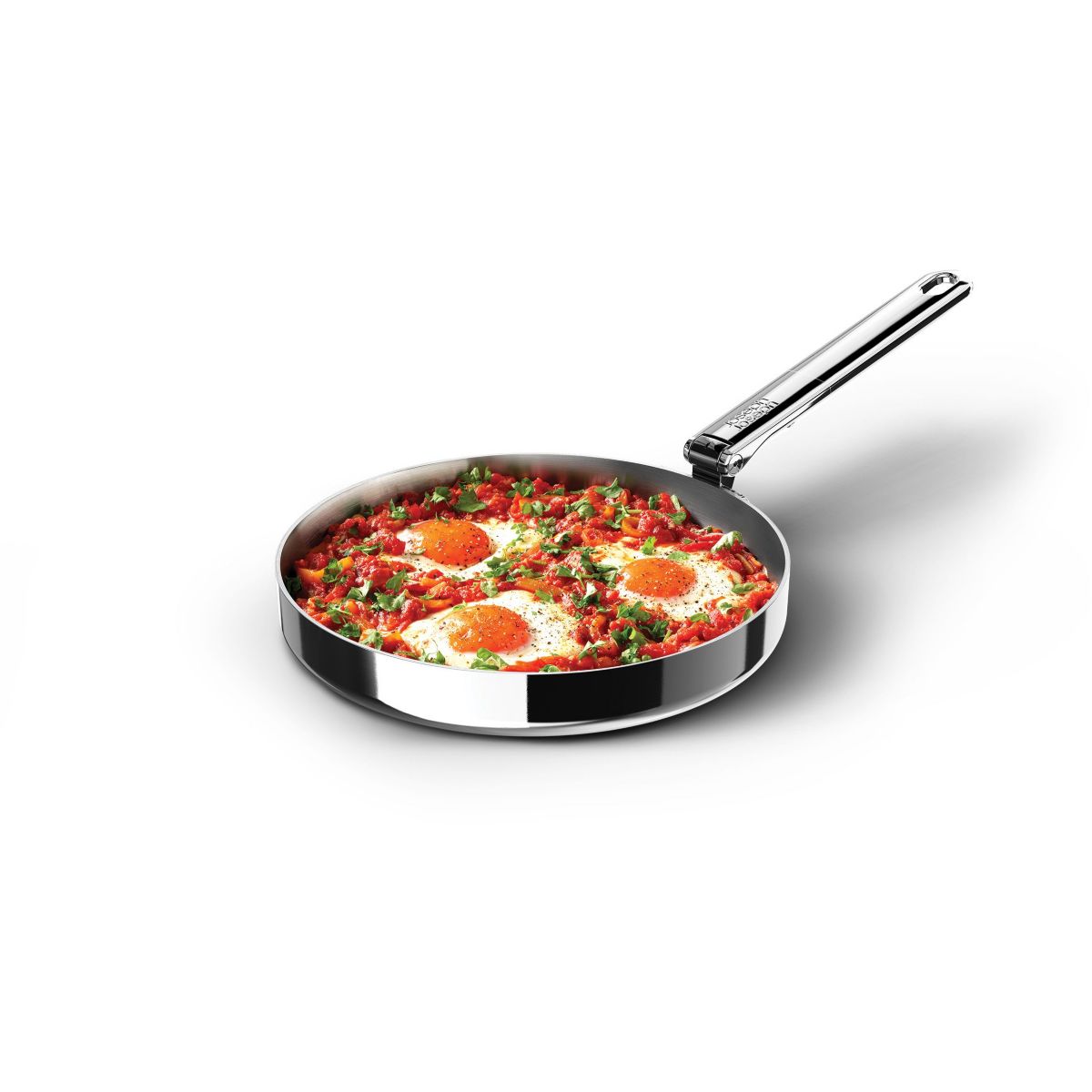 Poêle Space 24cm avec poignée retractable inox argenté, JOSEPH JOSEPH