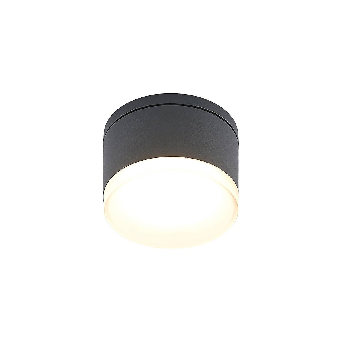 Plafonnier extérieur en aluminium moderneLED gris foncé, blanc, LINDBY