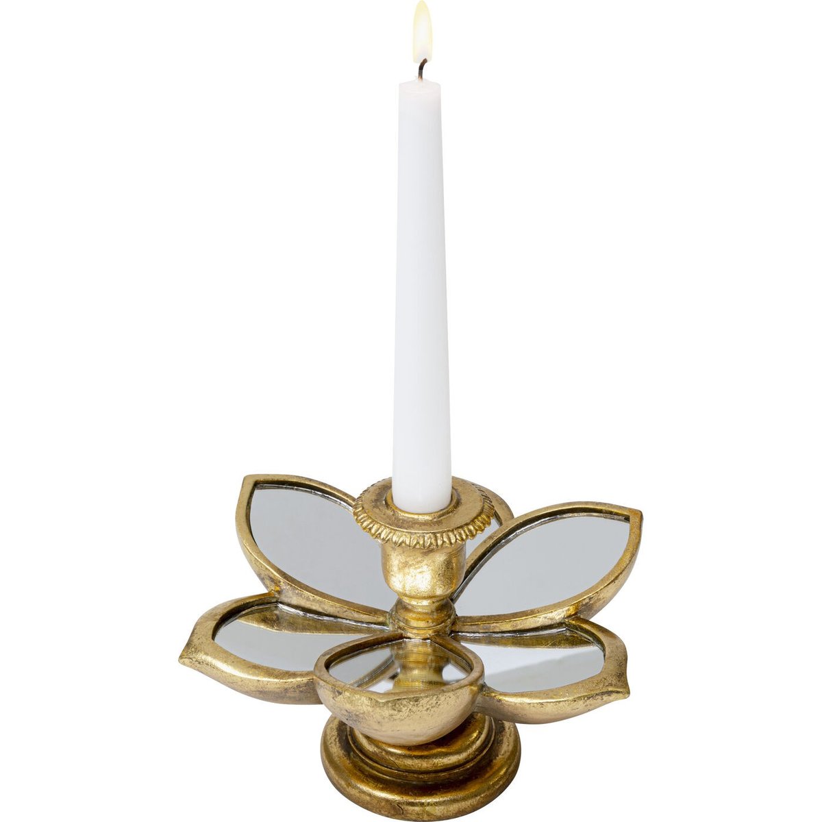 Bougeoir fleur dorée 12cm or, KARE DESIGN
