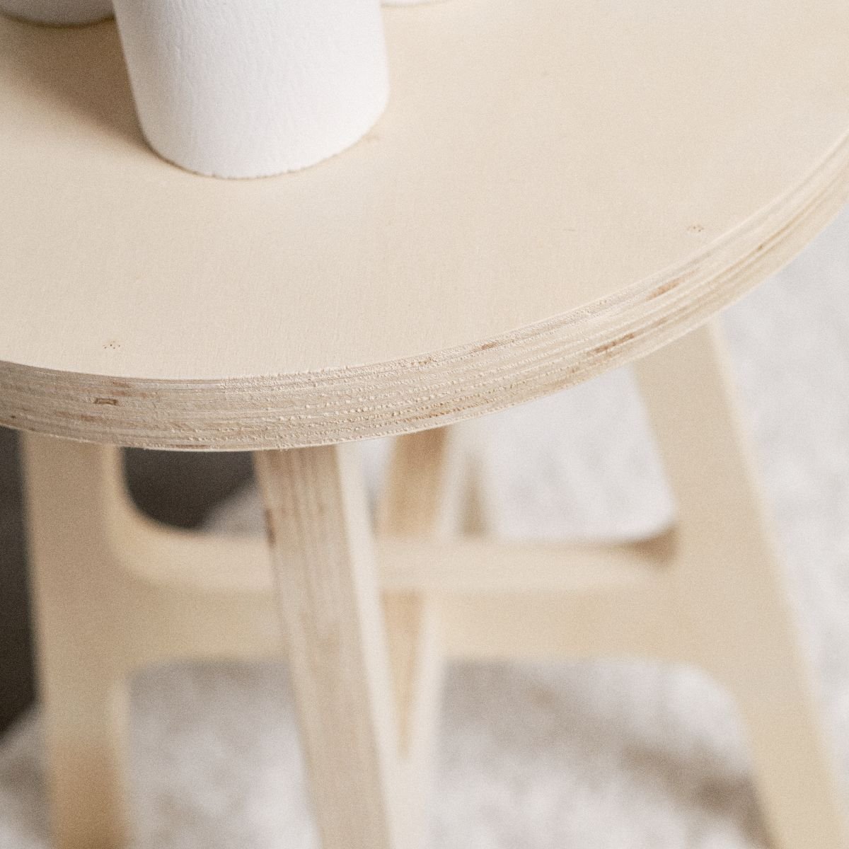 Tabouret rond SIMPLICITY beige, FACTORY