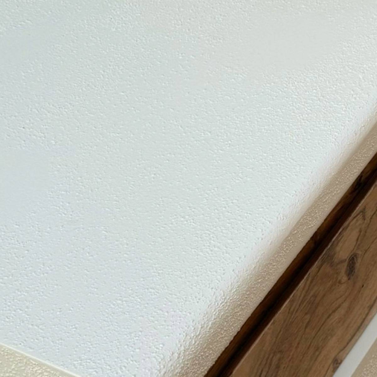 Meuble TV 2 tiroirs en bois effet béton DALVA blanc, MADE IN MEUBLES