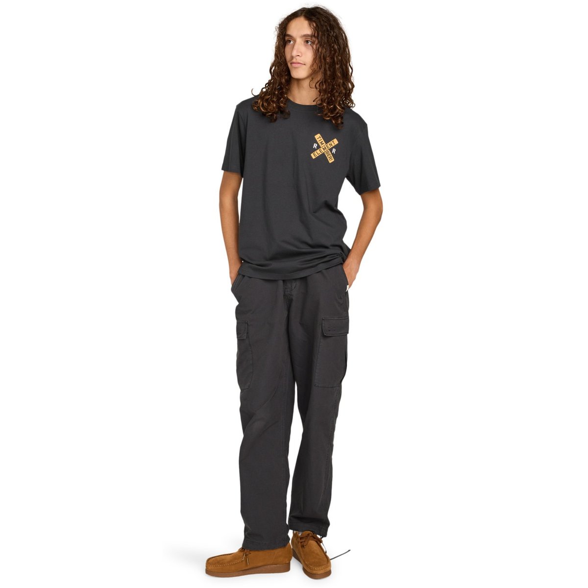 T-shirt à manches courtes TIMBER SIGNS noir off black, ELEMENT