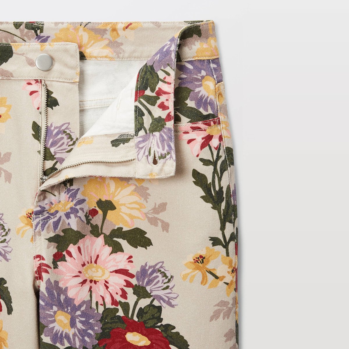 Pantalon imprimé à taille descendue multi co, MONOPRIX