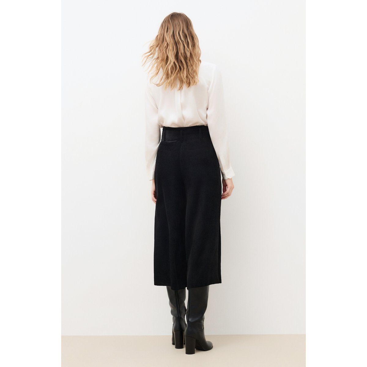 Pantalon ample ceinturé PALISTER marron foncé, CAROLL