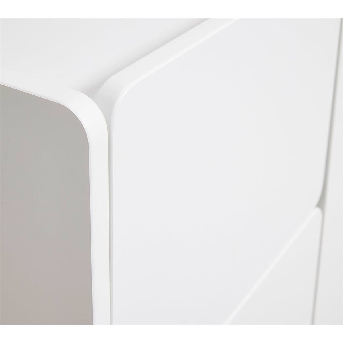 Commode haute CAVELLA au design minimaliste blanc ral 9003, RECOLLECTION