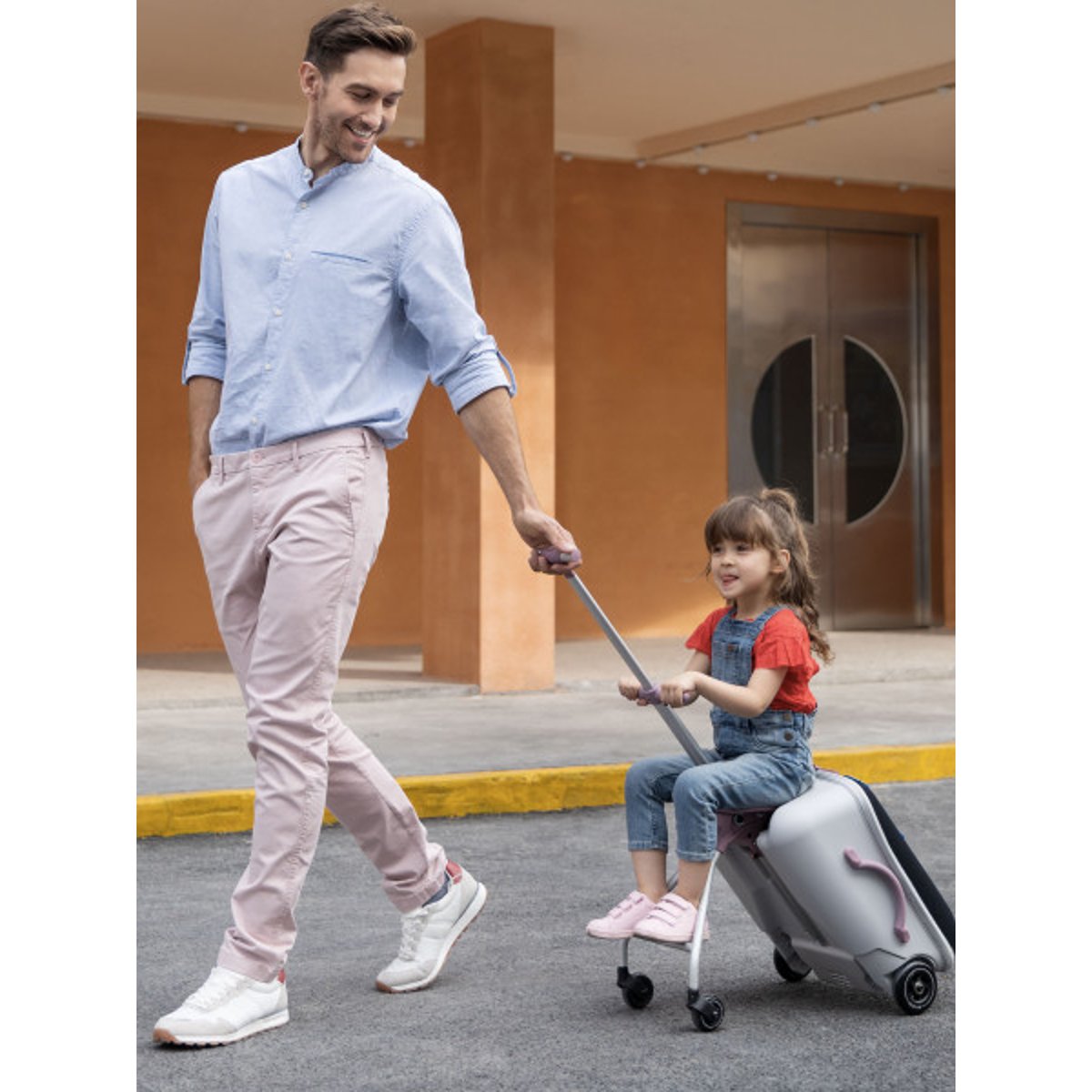 Micro Luggage Eazy - Rose rose, MICRO MOBILITY