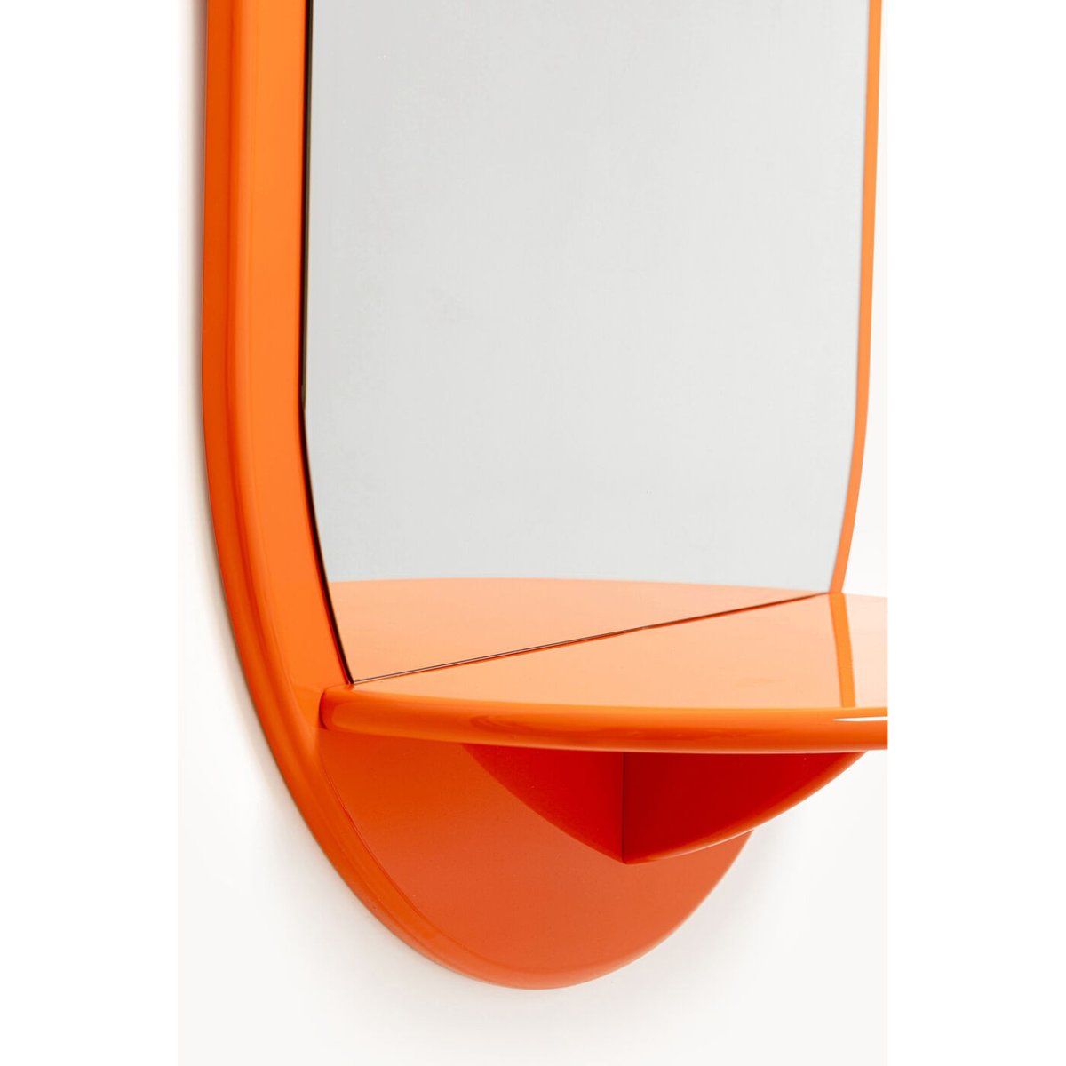 Miroir ovale avec tablette, GROOVE orange, KARE DESIGN