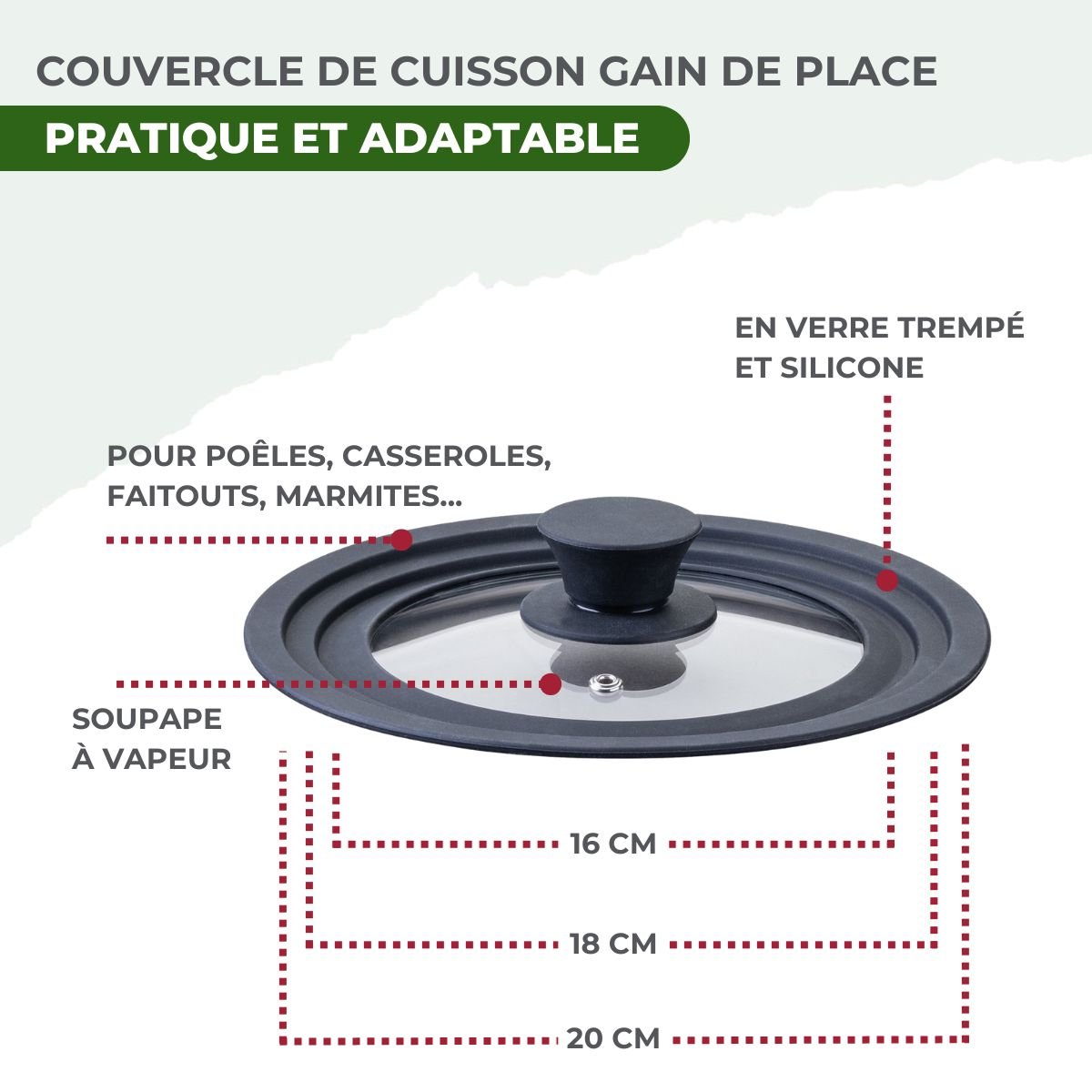 Batterie de cuisine 1 poêle 26cm + 2 casseroles 14/18cm VITA3 gris, FACKELMANN
