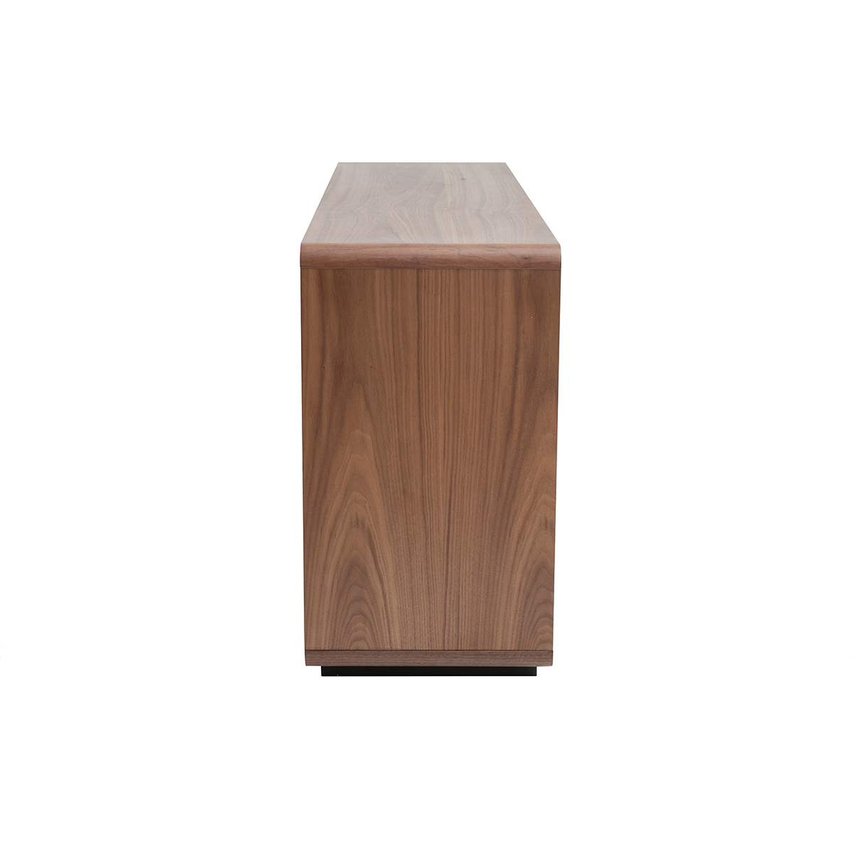 Buffet design en bois foncé noyer 3 portes 3 tiroirs L160 cm JAKO noyer, MILIBOO