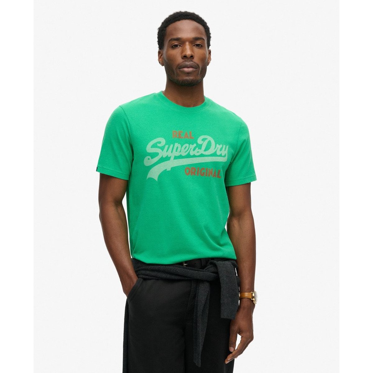 T-shirt Vintage Logo Soda Pop vert drop kick, SUPERDRY