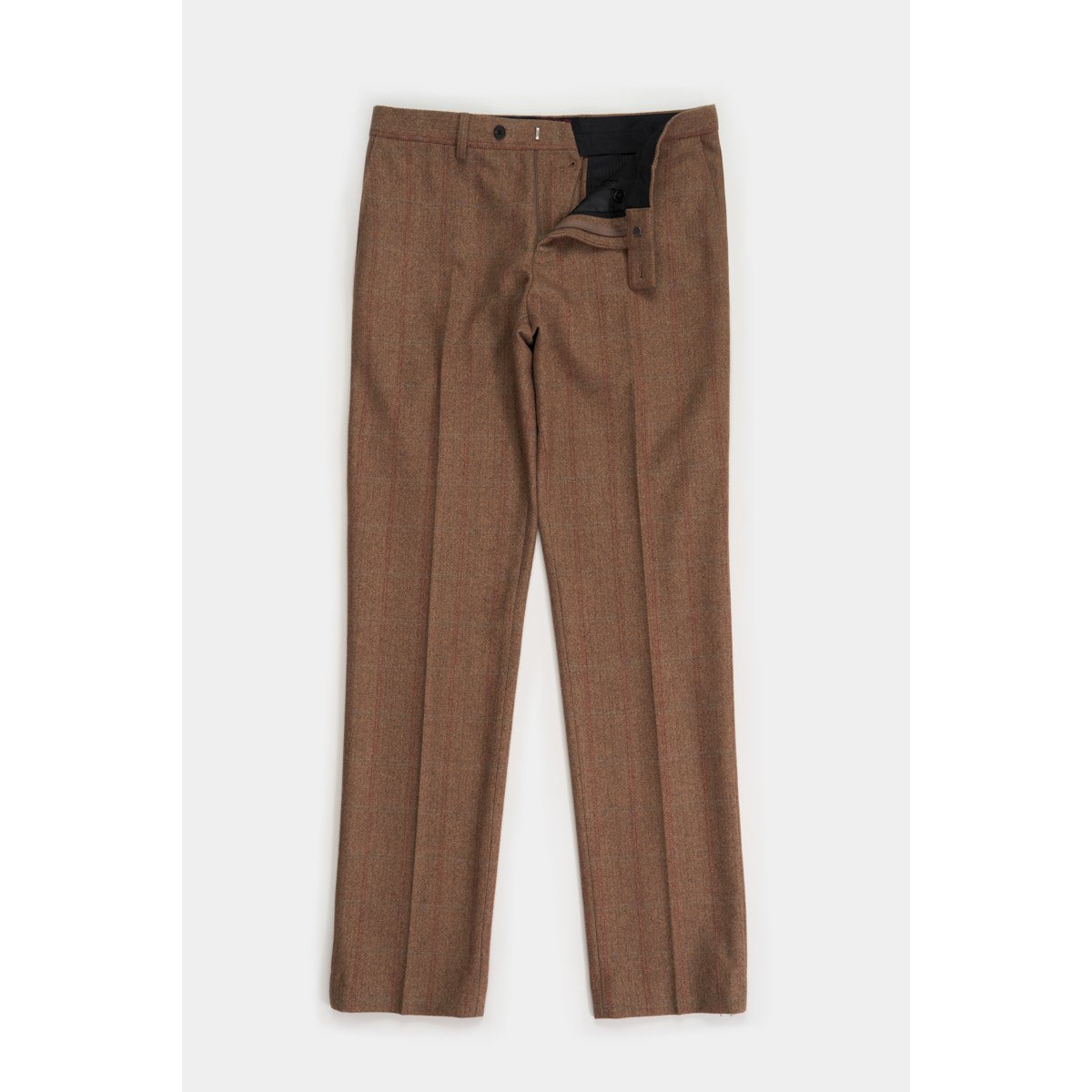 Pantalon italien carreaux chevrons camel, MCS