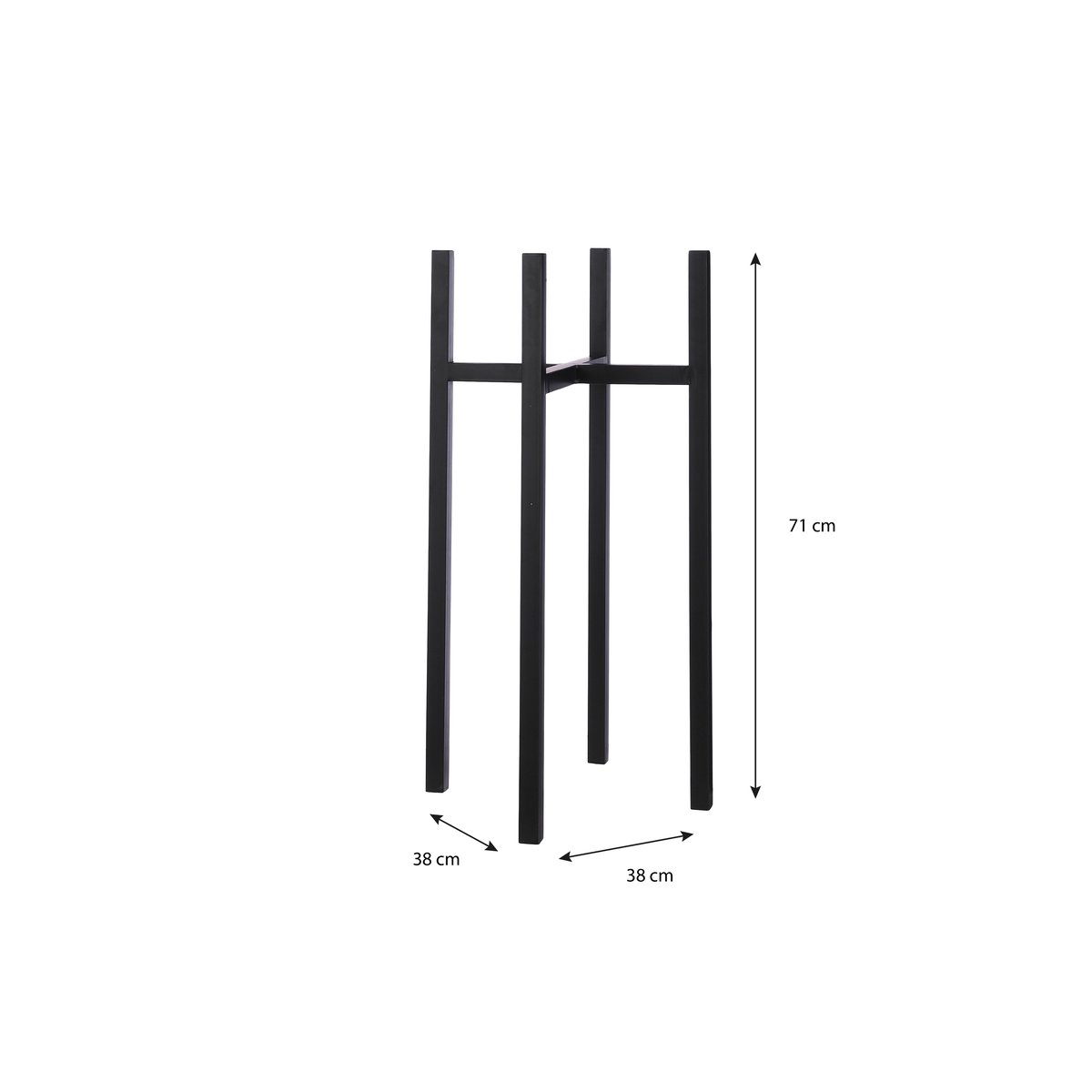 Support pour plantes H71 cm ASCOT XL noir, MICA DECORATIONS