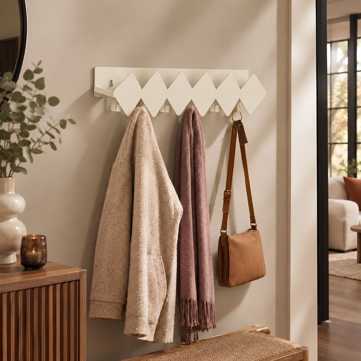 Porte-manteau CELLO blanc, MICA DECORATIONS
