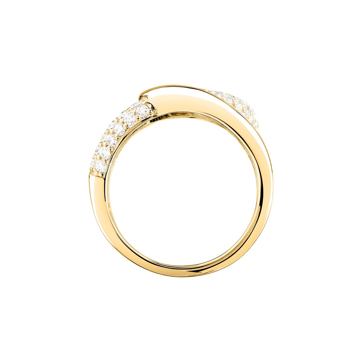 Bague PAVE' or jaune, MORELLATO