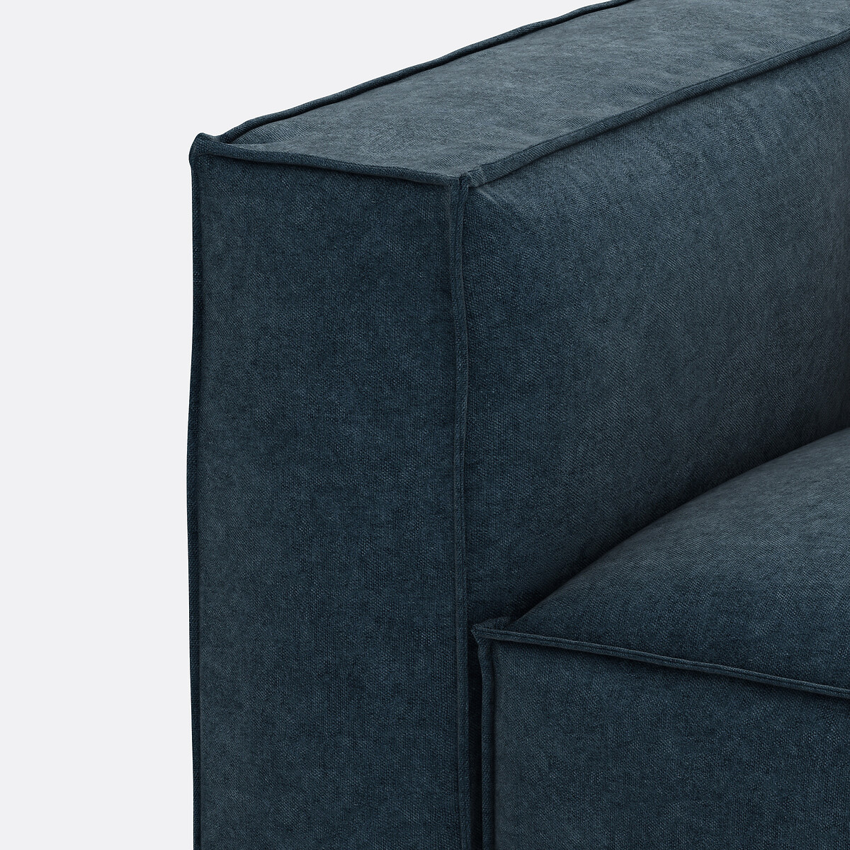 Canapé modulable 2 places, en velours texturé, SEVEN bleu de prusse, LA REDOUTE INTERIEURS