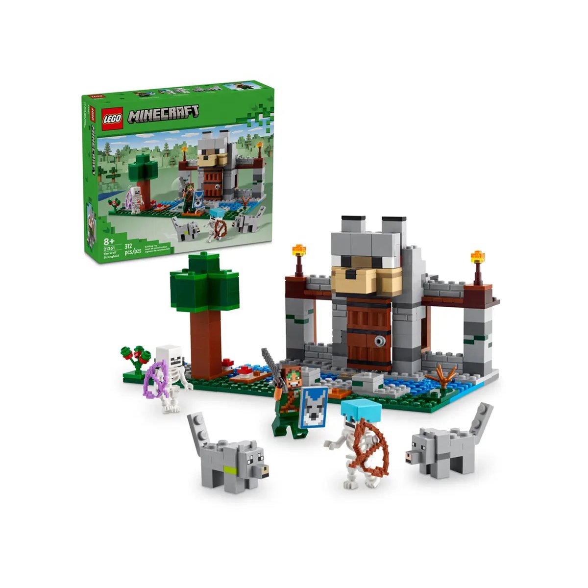 LEGO Minecraft - La forteresse du loup 21261 - Aventure et Exploration multicolore, LEGO