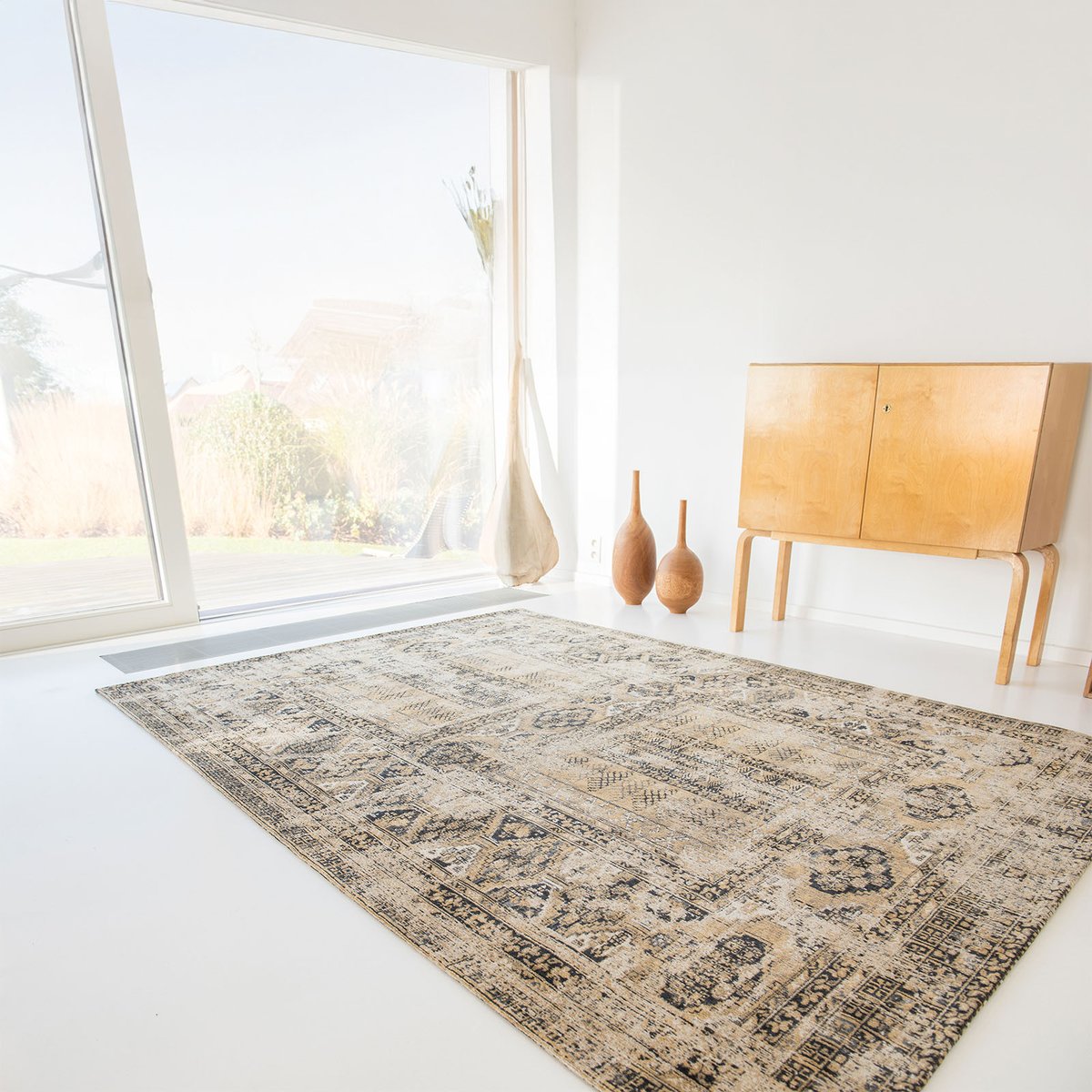 Tapis intérieur/extérieur tissé plat SULTAN beige, NOVATREND