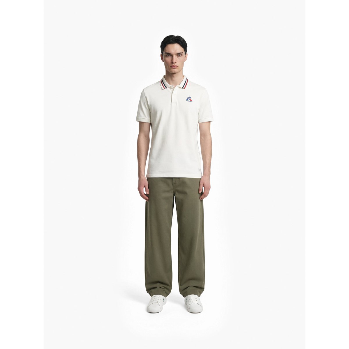 Polo Tricolore marshmallow, LE COQ SPORTIF