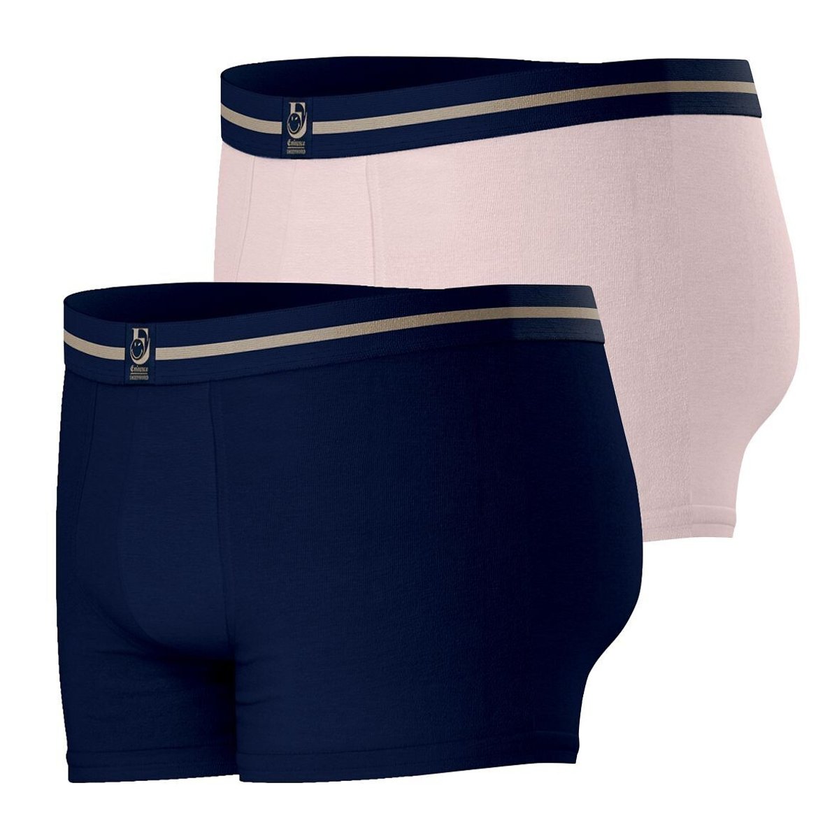 Set van 2 boxershorts voor heren Smiley Eminence blauw+roze, EMINENCE