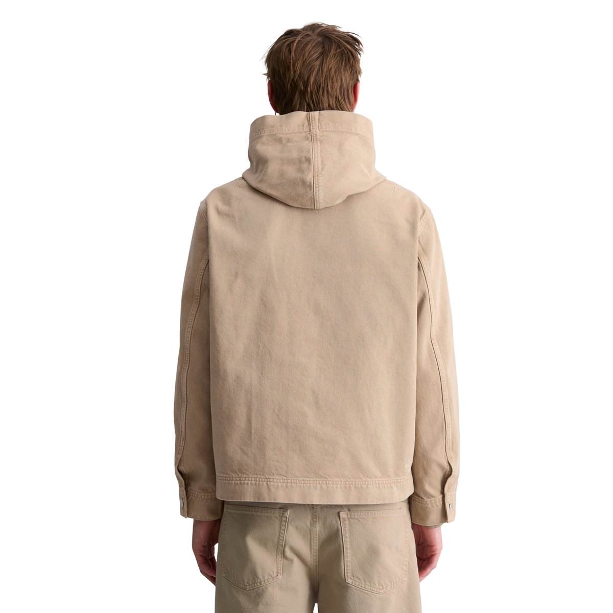 Blouson en jean à capuche regular en denim de coton bio robuste beige, MARC O’POLO DENIM
