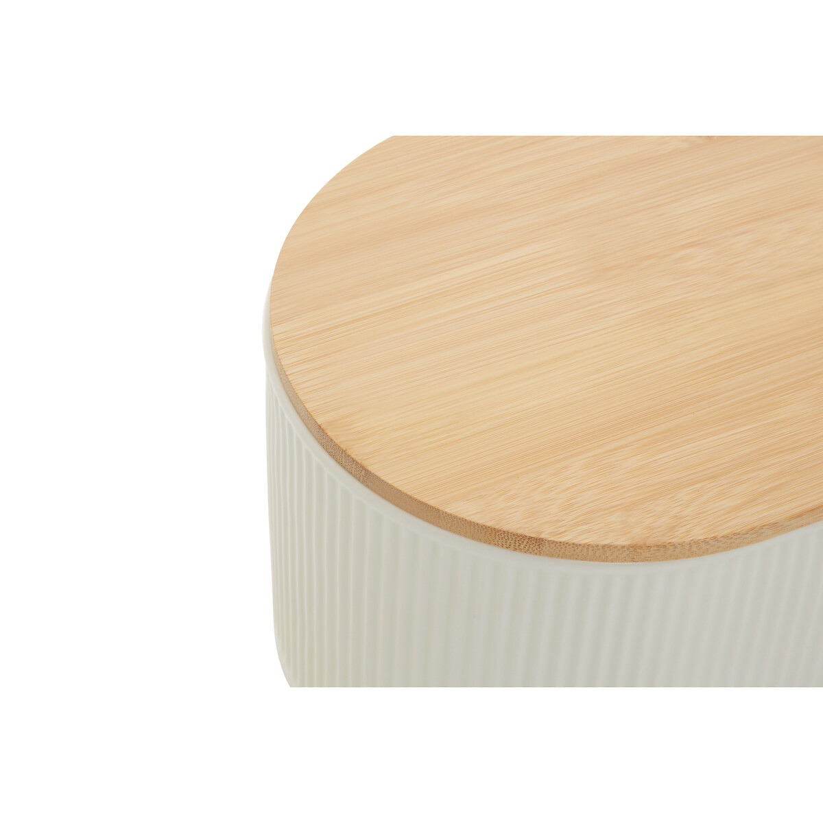 Geometric Bread Bin with Bamboo Lid cream, SO'HOME