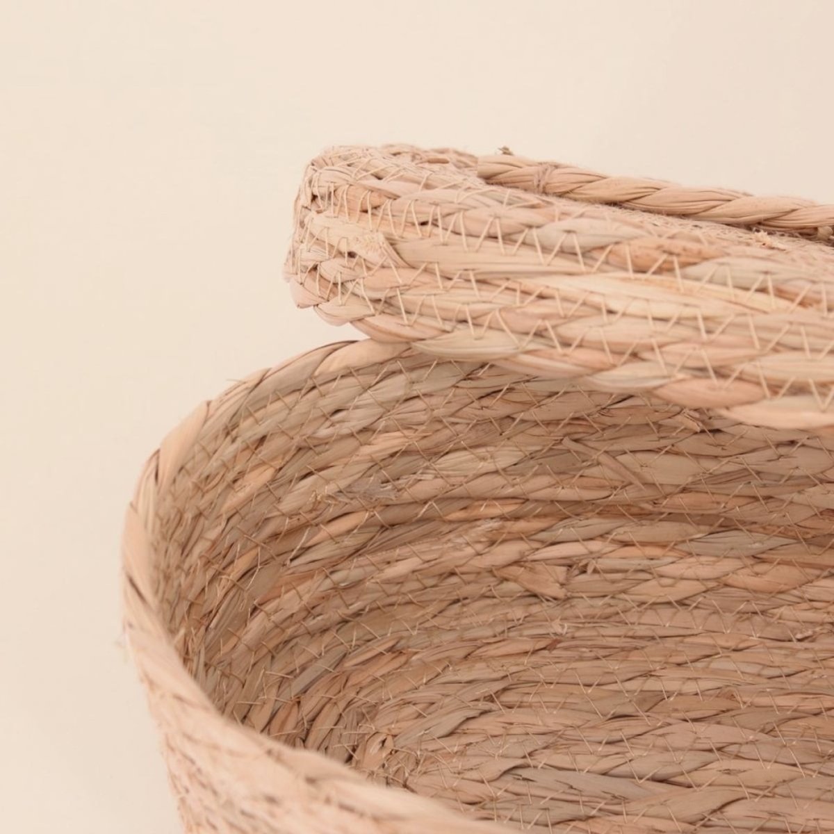 Lot de 2 paniers naturels ovales à couvercle naturel, ORNAMI