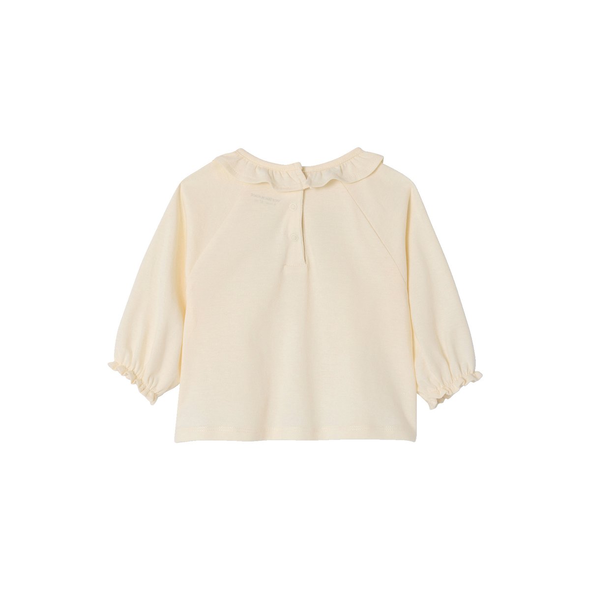 Lot 2 T-shirts manches longues collerette écru, VERTBAUDET