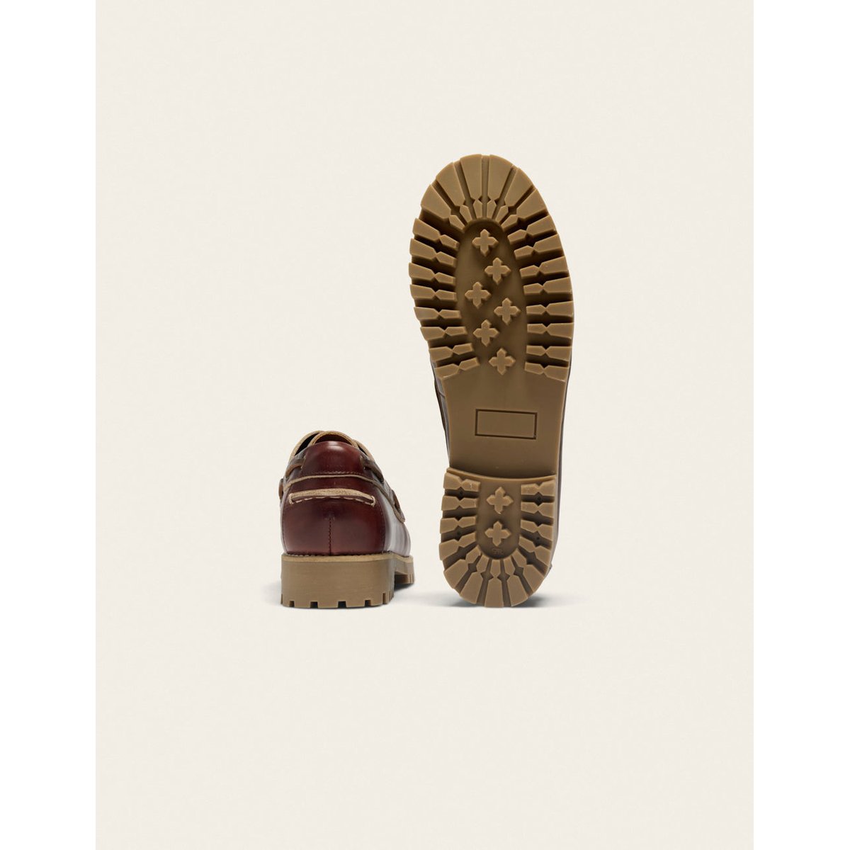 Chaussures Bateau TOM cuir marron foncé, ODAJE