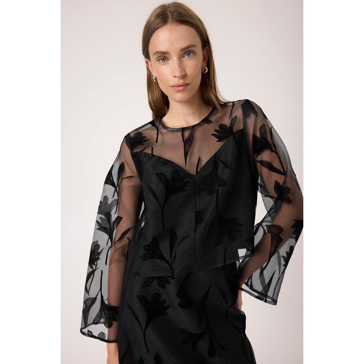 Blouse à manches longues noir black, SOAKED IN LUXURY