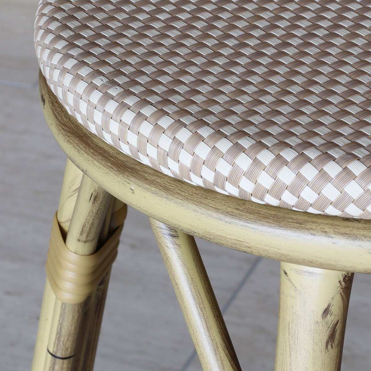 Tabouret de bar effet rotin naturel, AMALFI beige, NOW'S HOME