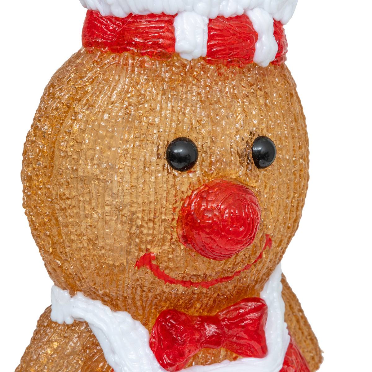 Forme acrylique extérieure pain d'épice solaire 25 LED fixes H28,5 cm multicolore, FEERIC LIGHTS & CHRISTMAS