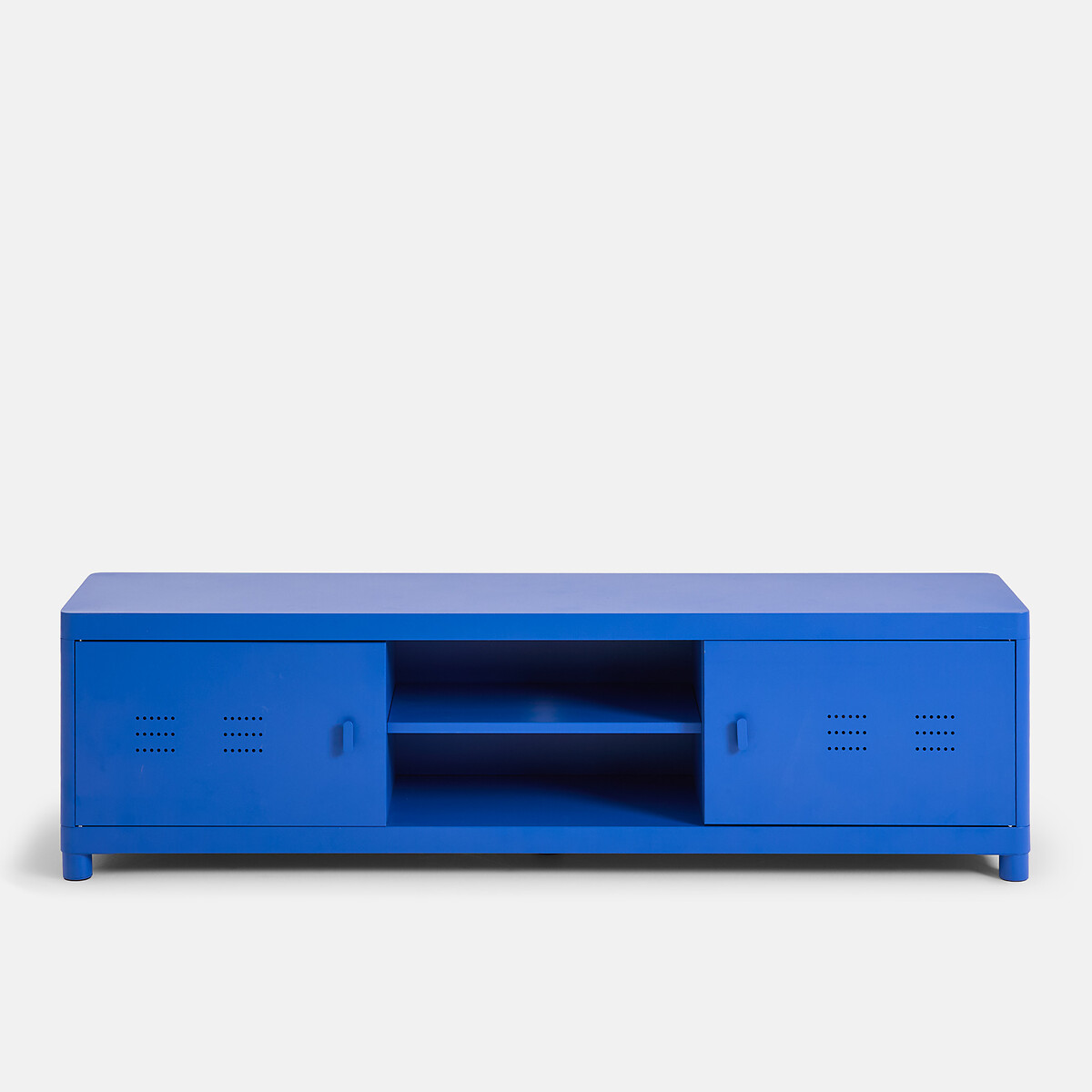 Meuble TV en métal acier, largeur 180 cm, LIVONA bleu, LA REDOUTE INTERIEURS
