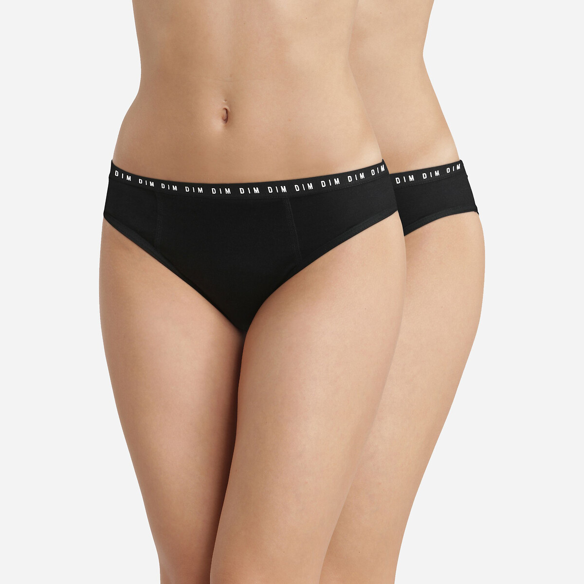 Pack of 2 Protect Period Knickers, Heavy Flow black, DIM
