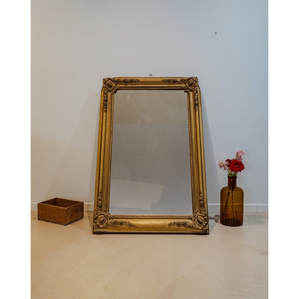 Grand miroir style Louis-Philippe doré Georges N°1163 - Bon état doré, DEBONGOUT