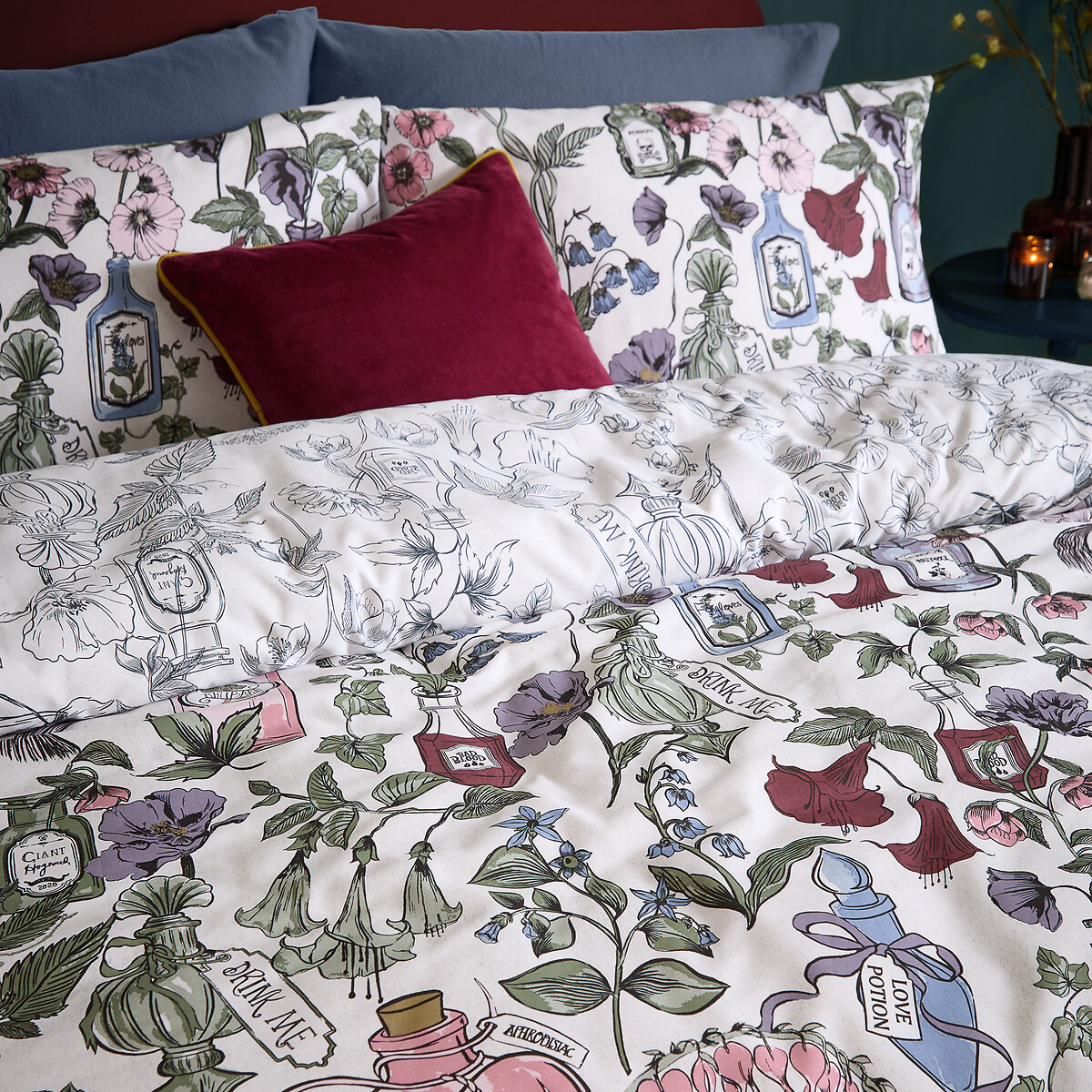 Pick Your Poison Reversible Halloween Duvet Cover and Pillowcase Set multi-coloured, FURN.