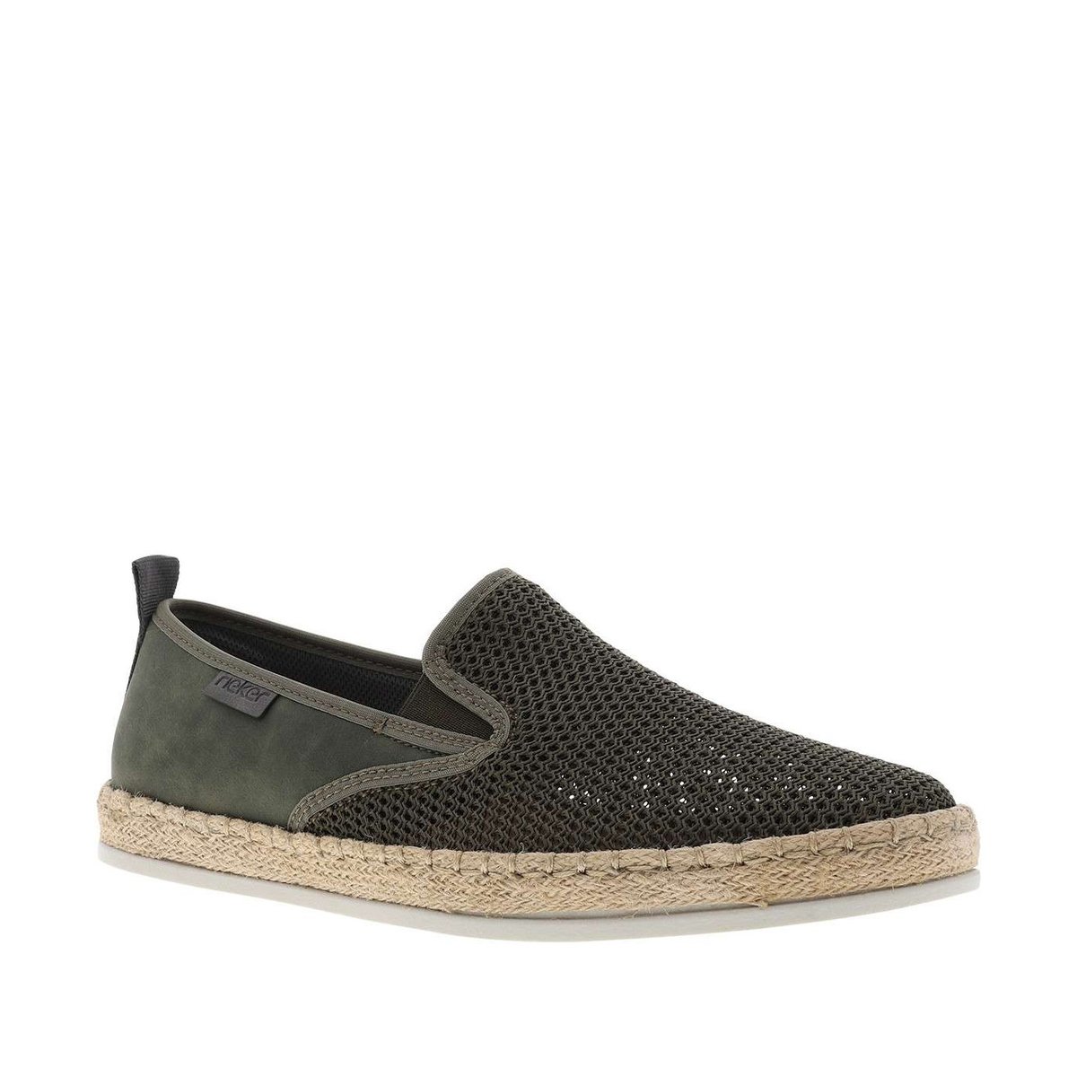 Baskets en toile basses homme vert vert, RIEKER