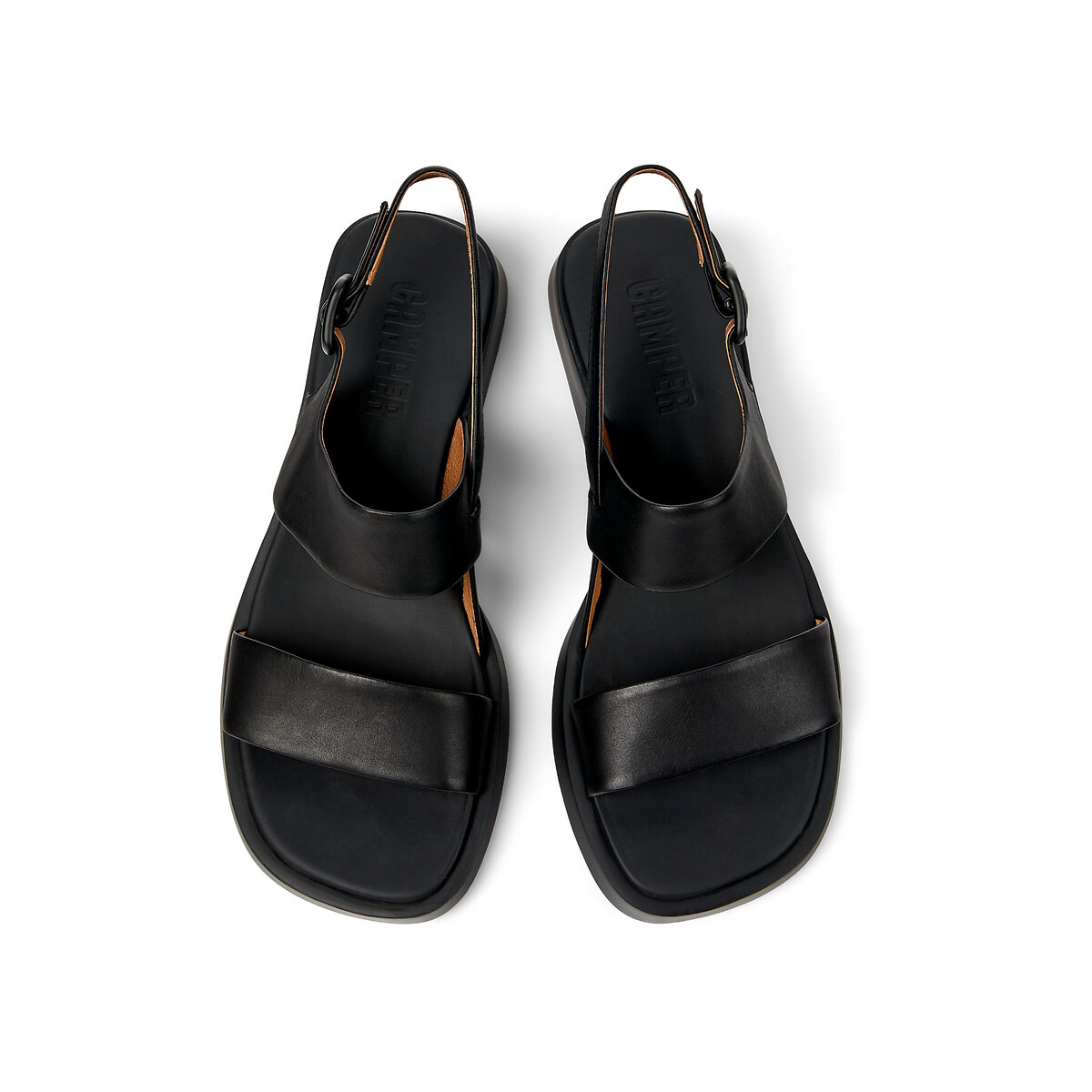 Sandales en cuir ultrasouple Dana noir, CAMPER