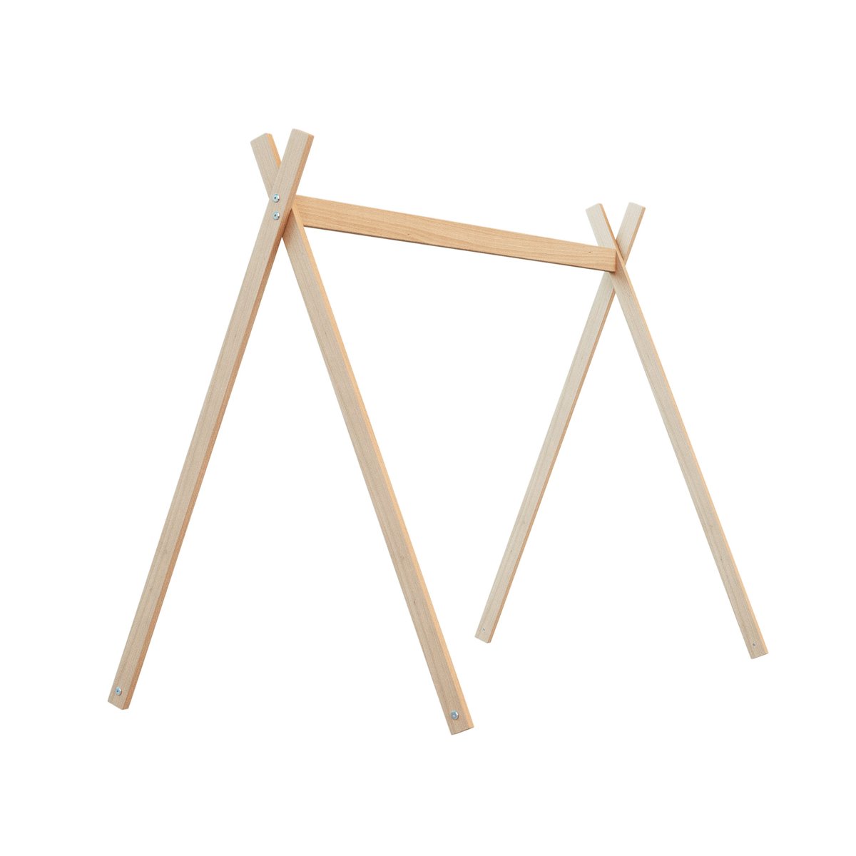 Lit bébé en bois 70 x 140 cm avec tipi hêtre brut, WEBABY