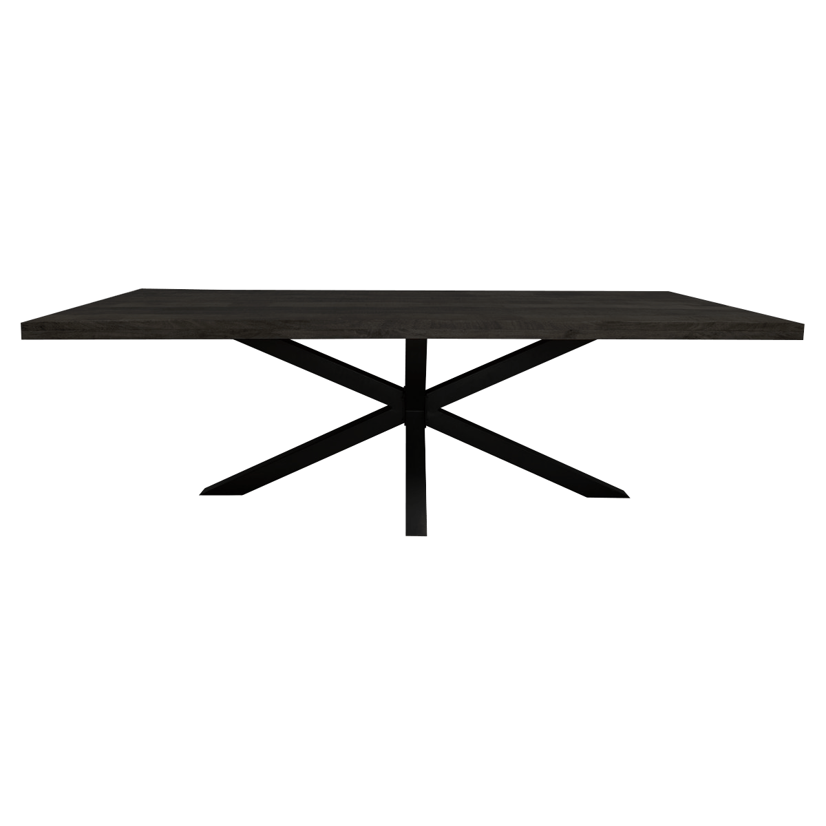 Table à manger 200 cm pied central RIVANO noir, PIER IMPORT