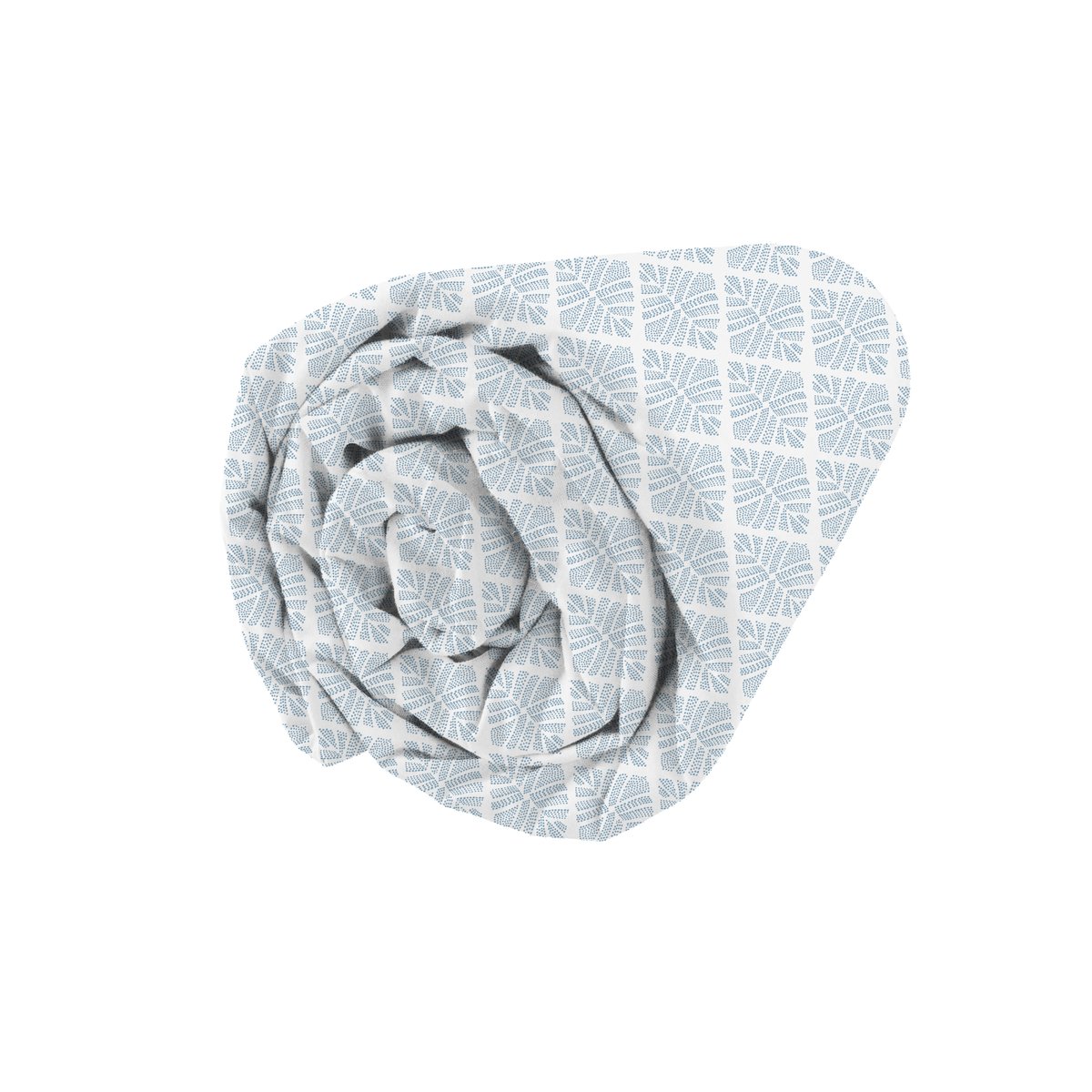 Drap housse en percale imprimée bonnet 30 cm, POINTE DE DOUCEUR bleu orage, BLANC CERISE