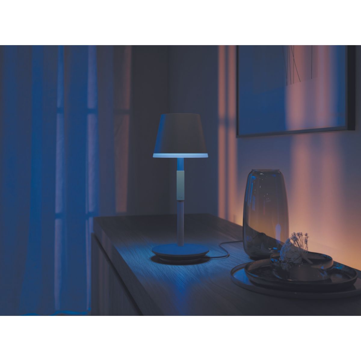 Lampe connectée GO Noir White&Color Ambiance transparente, PHILIPS HUE