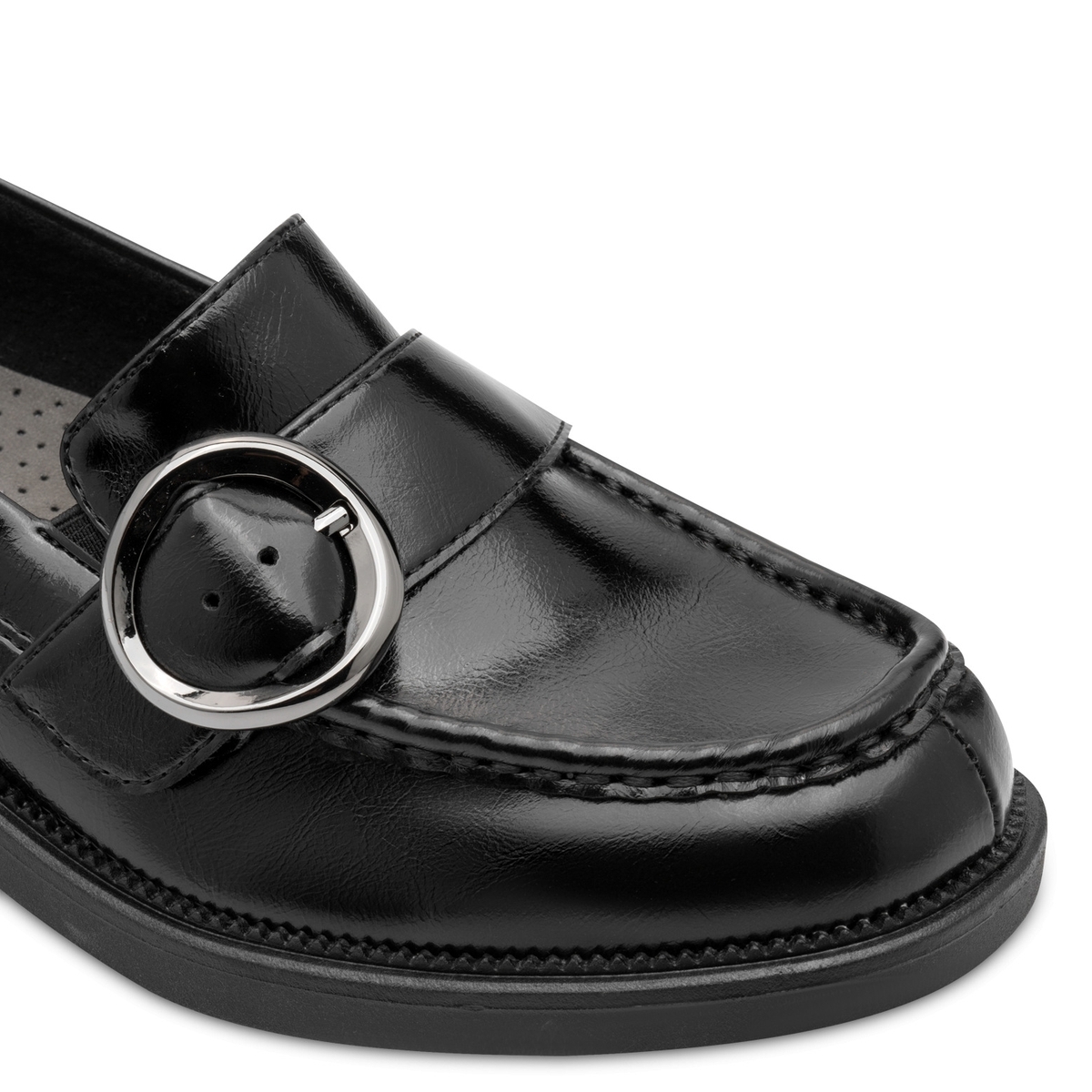 Slipper comfort weite noir laque, TAMARIS