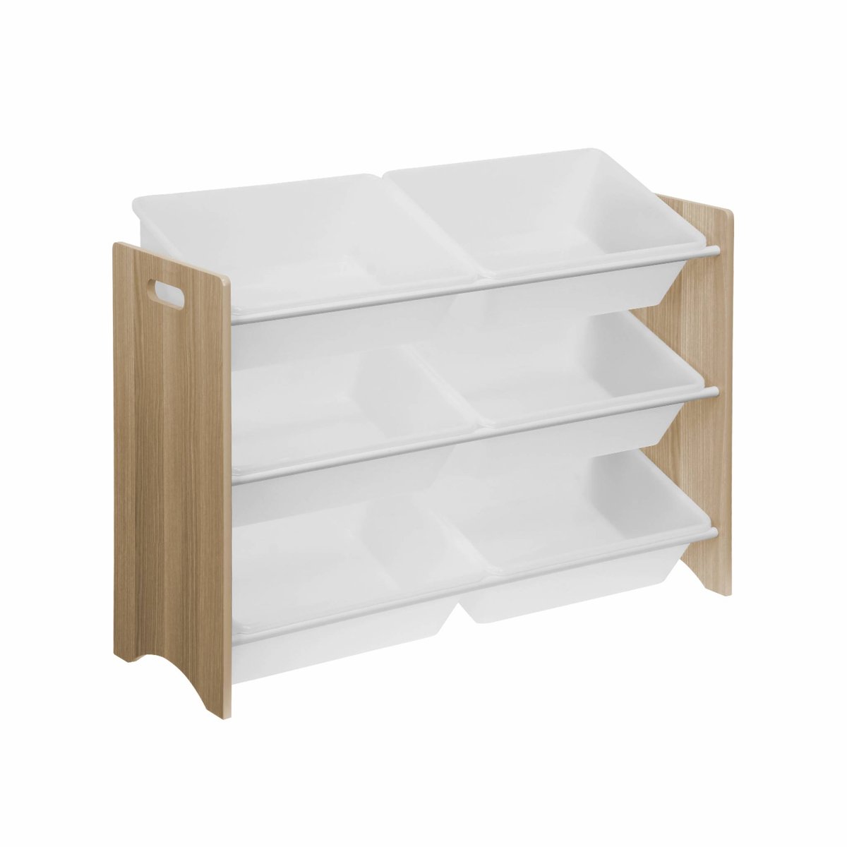 Meuble de rangement jouet 6 casiers TOBIAS naturel, SWEEEK