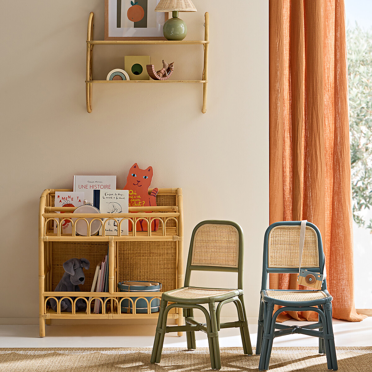 Estantería vintage de ratán, Minetta natural, LA REDOUTE INTERIEURS