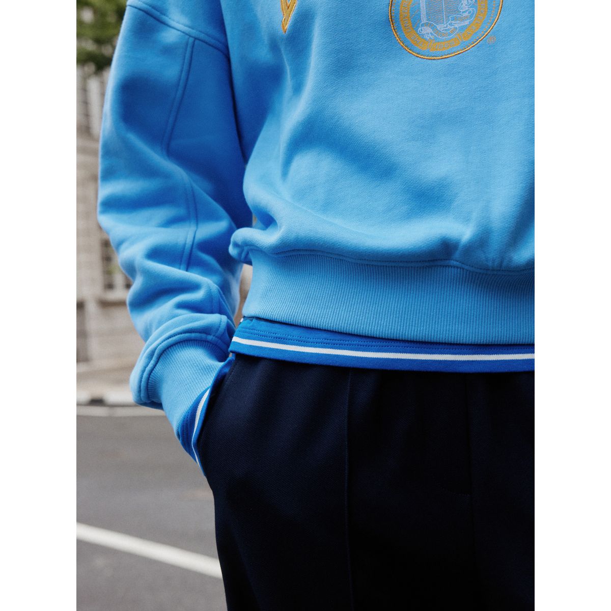 Sweat à motif berkeley sous licence bleu, NEXT