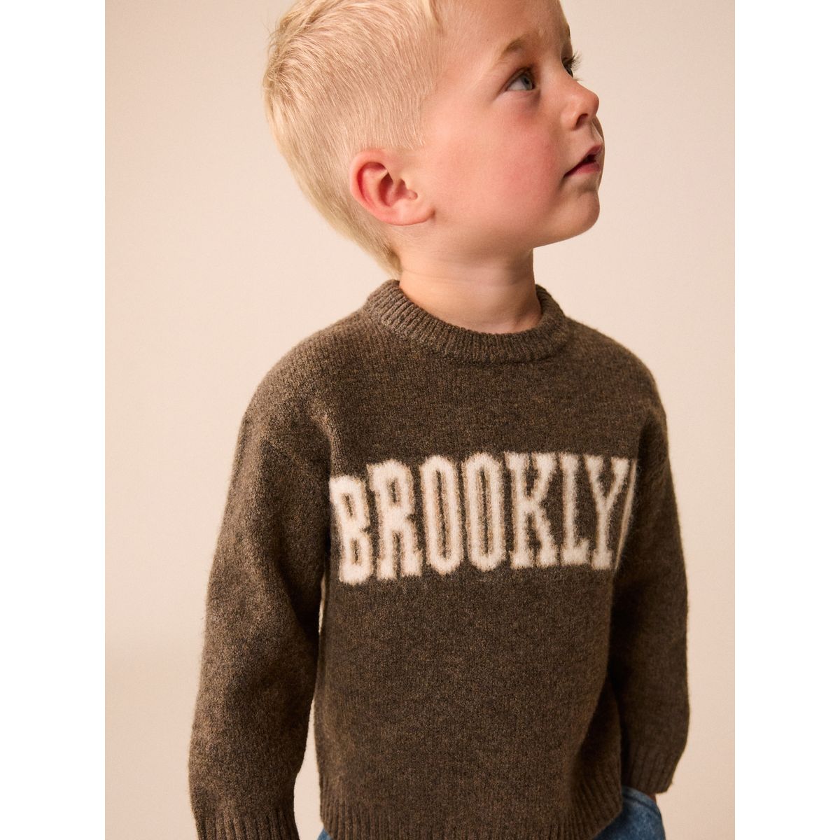 Pull ras du cou en maille brooklyn au chocolat, NEXT