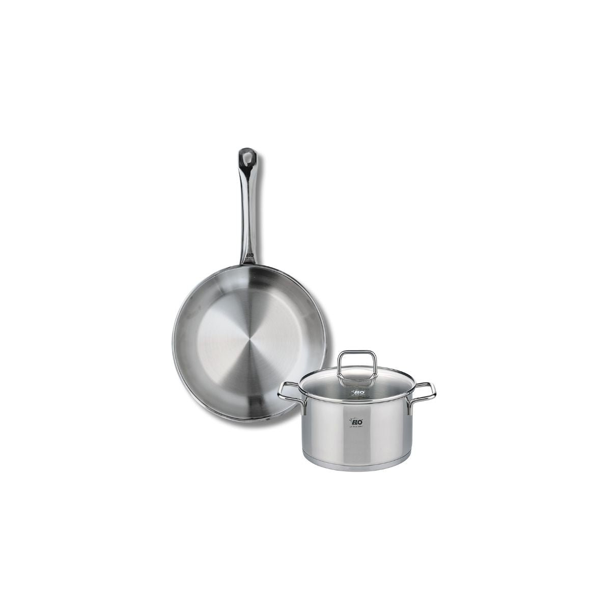 Batterie de cuisine 1 poêle 24cm + 1 faitout 16cm PROFI CITRIN gris, ELO