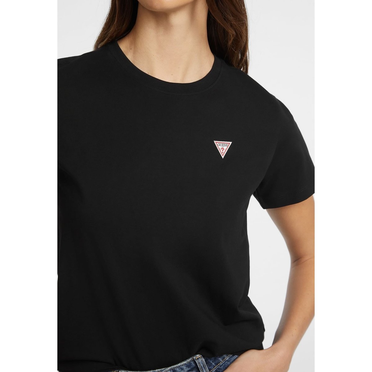 T-Shirt Classique Mini Triangle noir, GUESS JEANS