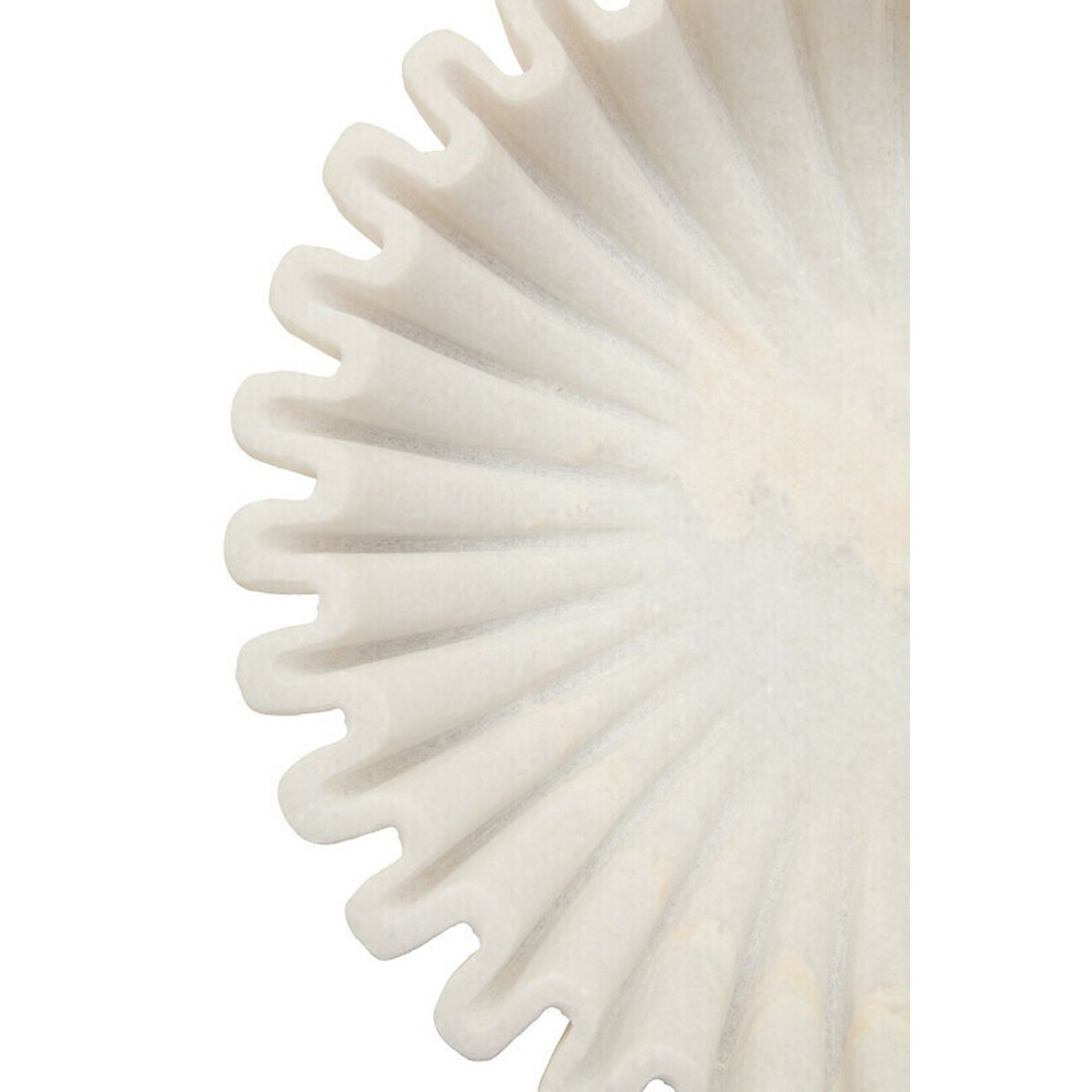 Small Decorative Fluted Marble Bowl in White white, FIFTY FIVE SOUTH